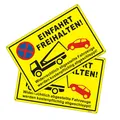 Produktbild: Einfahrt Freihalten Schild Metall 45 * 30 cm - Schild Parken Verboten Einfahr...