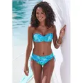 Produktbild: Bikini-Hose »Lapa« seitlich regulierbar und mit tropischem Print, Gr. 34 - N-Gr, türkis bedruckt, , 26242565-34 N-Gr