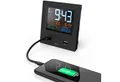 Produktbild: Hama Funkwecker Dual-USB Funkwecker DCF Funk Wecker Digital Funkuhr lautlos Dual Alarm Clock Datum Temperatur-Anzeige Ladegerät