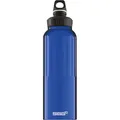 Produktbild: SIGG - Alu Trinkflasche - Sportflasche WMB Traveller Dunkelblau - Klimaneutral Zertifiziert - kohlensäurehaltige Getränke - Auslaufsicher - Federleicht - BPA-frei - Outdoor, Sport & Fitness - 1,5L