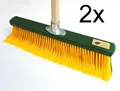 Produktbild: 2x Krallenbesen Hof & Garten Exklusiv 45cm,  Holzstiel 140 cm - Mengenrabatt