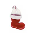 Produktbild: Idena Nikolausstiefel 10 cm Samt Rot Weihnachtsstiefel Mittel Weihnachten Xmas