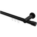 Produktbild: INTERDECO Gardinenstange Platon Santo, Ø 20 mm, 1-läufig, Wandmontage, Schwarz schwarz Ø 20 mm x 160 cm