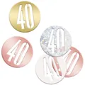 Produktbild: (1Kg=58,53 EUR) Zahlenkonfetti rose-gold-silber, 14g, 40. Geburtstag, Tischdeko