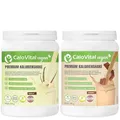 Produktbild: SPARSET Trinknahrung Vegan Kalorien Shake zum zunehmen | Astronautennahrung Trinkmahlzeit mit Kohlenhydrate Protein Vitamine & Mineralstoffe | CaloVital Vanille + Schoko