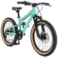 Produktbild: BIKESTAR Kinder Fully Mountainbike 20 Zoll ab 6 Jahre | 7 Gang Shimano, Scheibenbremsen | Mint
