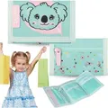 Produktbild: Koala Türkis kleines Portemonnaie mit Klettverschluss, Kinderportemonnaie, Geldbörse 9x14x2 cm - Türkis