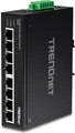 Produktbild: TRENDnet TI-E80 - Switch - unmanaged - 8 x 10/100 - an DIN-Schiene montierbar, wandmontierbar - Gleichstrom