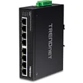 Produktbild: TRENDnet, TI-E80, 8-Port Unmanaged Fast Ethernet DIN-Schienen-Industrie-Switch, 1,6 Gbit/s Schaltkapazität, 8-Port Fast Ethernet Netzwerk-Switch, IP30 Metall-Switch