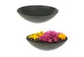 Produktbild: matches21 HOME & HOBBY Blumentopf Flache Pflanzschalen für draussen Dekoschalen rund schwarz 25 cm (2 St), Blumen-Schale als wetterfeste Friedhof-Schale Grab-Schmuck Grabschale