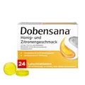 Produktbild: Dobensana Honig und Zitrone Lutschtabletten 1,2mg/0,6mg – Halstabletten zur Schmerzlinderung bei leichten Halsschmerzen – 1 x 24 Tabletten