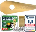 Produktbild: MASKO® Ersatzmesser Klingen für Mähroboter | Rasenmäher Messer universal inkl. innovativen Schrauben | Ersatzklingen Rasenroboter langlebig Titan-Beschichtung Kompatibel mit Bosch 60 Stück