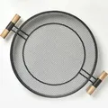 Produktbild: Metalltablett Mit Griffen, Netzstruktur, Ø 48 Cm, Schwarz Zeller Zeller