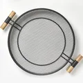 Produktbild: Metalltablett mit Griffen, Netzstruktur, Ø 48 cm, schwarz, ZELLER - ZELLER
