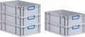 Produktbild: SuperSparSet 5x Eurobox NextGen Color | HxBxT 17x40x60cm | 34 Liter | Griffe blau geschlossen | Glatter Boden | Eurobehälter, Transportbox, Transportbehälter, Stapelbehälter