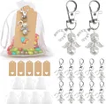 Produktbild: Gastgeschenke Hochzeit 30st Schutzengel Anhänger Organza Beutel Kraftpapier Glüc