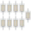 Produktbild: 9 x Osram LED Leuchtmittel Star Line 78mm 8W = 75W R7s warmweiß 2700K DIMMBAR