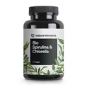 Produktbild: natural elements Bio Spirulina & Chlorella – 500 Tabletten – Zertifiziert Bio