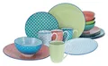 Produktbild: CreaTable Kombiservice Geschirr-Set Mediterran (16-tlg), 4 Personen, Steinzeug, Service, 16 Teile, für 4 Personen