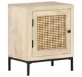 Produktbild: vidaXL Nachttisch Nachttisch 40x30x50 cm Mango Massivholz und Rohrgeflecht