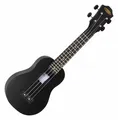 Produktbild: Tolle Sopran-Ukulele mit Korpus aus Kunststoff im Roundback-Design in Schwarz