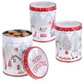 Produktbild: 3x Vorratsdose aus Metall - Weihnachts-Aufbewahrungsbox - Kaffeedose