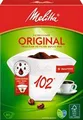Produktbild: Melitta, 80 Kaffeefilter, Größe 102, für Filterkaffeemaschine, 1 Beutel Entkalker, Original, Braun