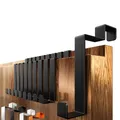 Produktbild: 4smile Türhaken Innenseite aus Edelstahl, 10er Set in Schwarz - Flexible Türhaken zum Einhängen, Robuste Kleiderhaken Tür - Türgarderobe Rückseite mit hoher Tragkraft, Handtuchhalter Tür Innen