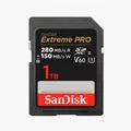 Produktbild: SanDisk 1 TB SDXC ExtremePro 150MB/s V60 UHS-II Class 10 R280-/W Speicherkarte
