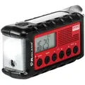 Produktbild: Midland C1173 Outdoorradio UKW Notfallradio Taschenlampe, wiederaufladbar, Handkurbel, Solarpanel Schwarz, Rot