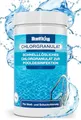 Produktbild: Chlor Pool Granulat 1kg zur Schockchlorung - Schnelllösliches Granulat für einen klaren Pool zur Erstanwendung