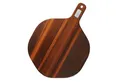 Produktbild: SILBERTHAL Servierbrett & Pizzabrett 30 cm zum Servieren, Schneidbrett aus Akazienholz, Akazienholz, (1-St), 6-Eck-Design für Pizza, Wurst & Käse, Natürlich und Splitterfest