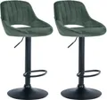 Produktbild: CLP Barhocker Milet Samt (2er Set, 2 St., 2er), höhenverstellbar und drehbar