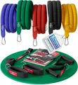 Produktbild: Resistance Widerstandsband Set Textil mit TrainingseBook  Expander Tubes Bänd...
