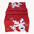 Produktbild: Raebel Tischläufer 40 x 140 cm Stickerei lustiger Elch rot-bunt Weihnachten Weihnachtsdeko Weihnachtstischdecke Mitteldecke Tischdeko Tischdecke