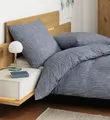 Produktbild: Janine Design Soft-Baumwolle-Bettwäsche-Garnitur CORTINA 71000 Farbe blau Größe 155x200+80x80