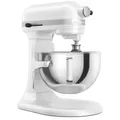 Produktbild: kitchenAid 5KSM55SXXEWH Planetenrührer mit 5,2 L PROFESSIONAL Schüsselheber, Farbe weiß