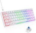 Produktbild: TECURS Gaming Tastatur, Mechanische Tastatur 60% TKL QWERTZ Blaue Schalter