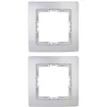 Produktbild: 2ER Kopp  Paris Abdeckrahmen 1-Fach für Lichtschalter Steckdose Rahmen Silber
