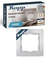 Produktbild: PARIS 1-fach Abdeckrahmen in Silber - 83 x 83 x 9,5 mm - Rahmen für Steckdose...