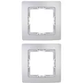 Produktbild: 2ER Kopp  Paris Abdeckrahmen 1-Fach für Lichtschalter Steckdose Rahmen Sil