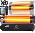 Produktbild: KESSER® Infrarotstrahler 2500W Infrarot Heizstrahler mit Fernbedienung, 3 Stufen, Instant-Heat, Wandhalterung, Terrassenstrahler, Quarzstrahler, Terrassenheizer, inkl. Schutzhülle, Timer