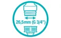 Produktbild: Gardena Hahnverbinder 26.5 mm: Adapter für Wasserschlauch