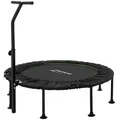 Produktbild: Hauki Fitnesstrampolin Indoor/Outdoor klappbar Mini Trampoline für Zuhause Bodentrampolin, Ø 122 cm, faltbar Ø122 cm Leise Rückprall mit verstellbare Haltegriff bis 150kg grün 122 cm