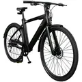 Produktbild: Keskin E-Bike cBike 1 27,5“ City-Bike Elektrofahrrad Elektrobike City bike Pedelec Fahrrad Heckmotor bis zu 70km LCD Display ,Schwarz Matt - Schwarz