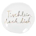 Produktbild: Teller (klein) aus Porzellan Tischlein deck dich von räder design beschrifteter