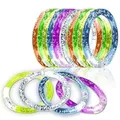 Produktbild: iwobi 12 Stück LED Blink-Armbänder, Acryl, 6,5 cm, Multicolored, Modern, Unisex, für Halloween, Weihnachten, Konzerte, Hochzeiten, Partys, Dekoration, Spielzeug