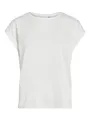 Produktbild: Vila Damen Viellette S/S Satin Top/Su Noos T-Shirt, Schneeweiß, Größe 36 EU