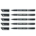 Produktbild: Stabilo Fineliner Sensor, feine Spitze, Schwarz, 5 Stück