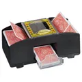 Produktbild: Relaxdays Batteriebetriebener Kartenmischer Schwarz 2 Decks